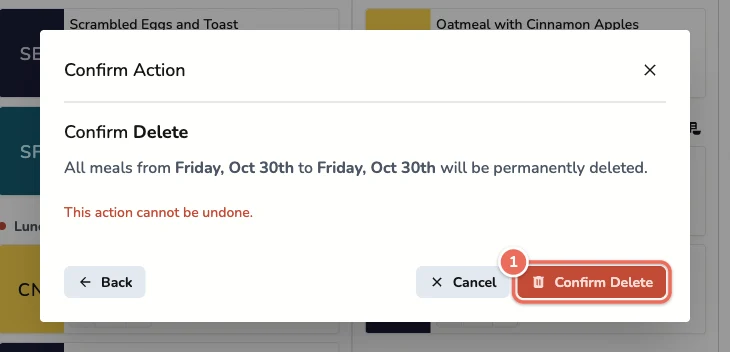 Confirm Delete