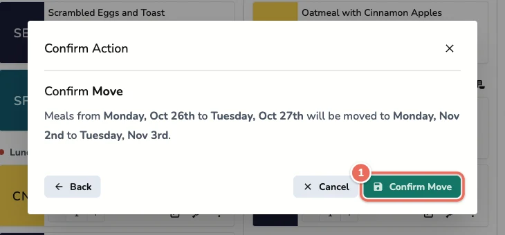 Confirm Move