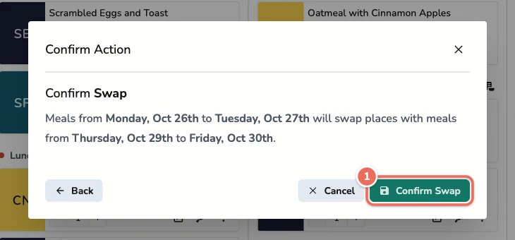 Confirm Swap