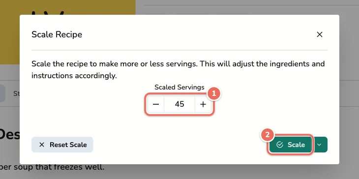 Scale Recipe